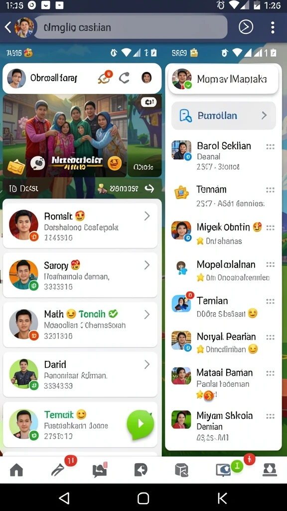 Karakter yang beragam dan penuh warna.