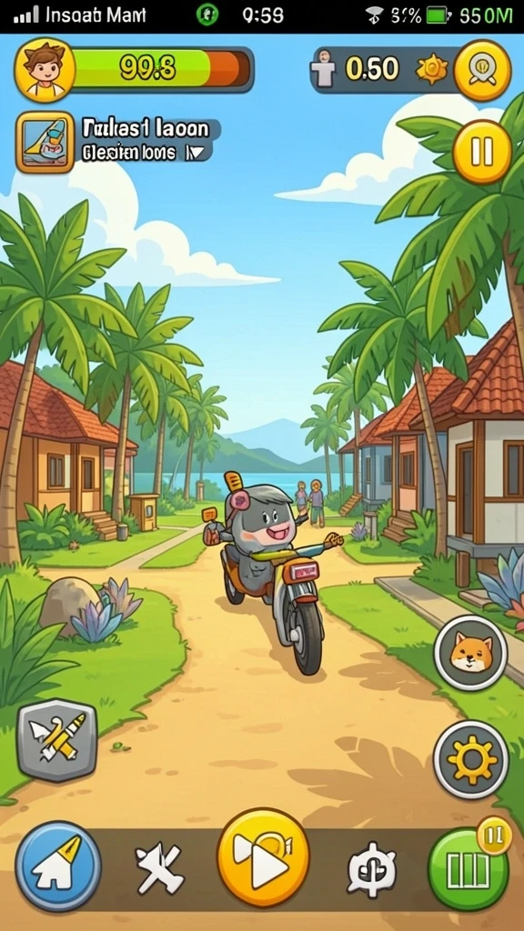 Screenshot gameplay yang menunjukkan aksi seru dalam ELANG138.