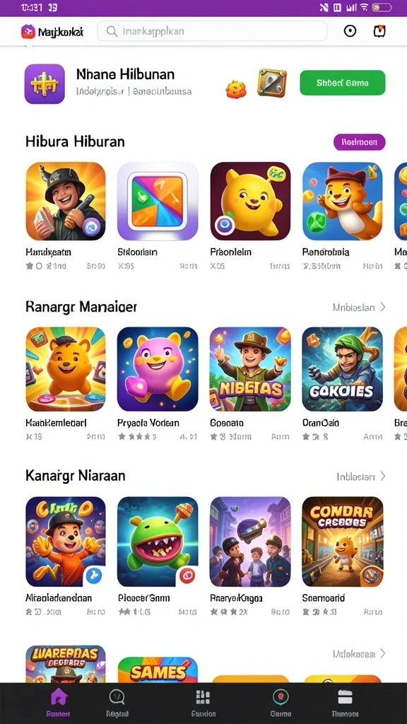 Screenshot menampilkan level awal yang penuh warna.