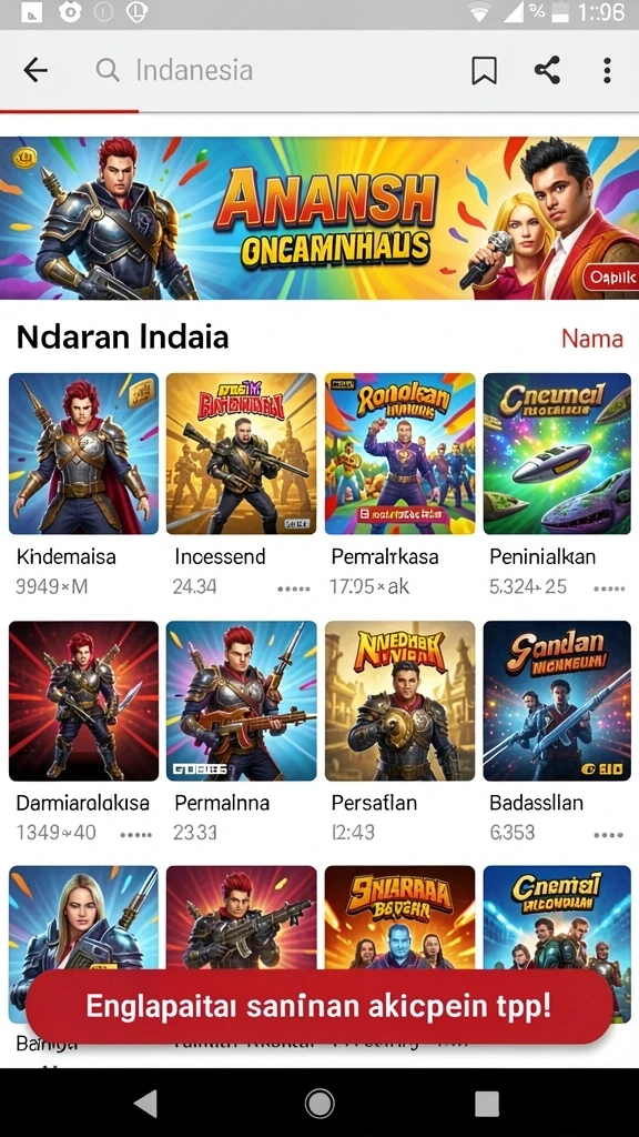 Mode permainan yang mengasyikkan dan variatif.