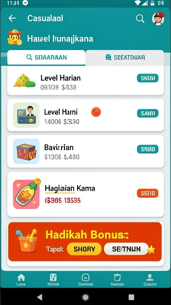 Tampilan grafis yang menarik dalam permainan.