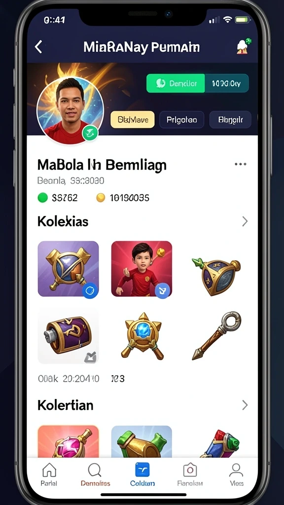 Screenshot gameplay yang menunjukkan gulungan berputar.