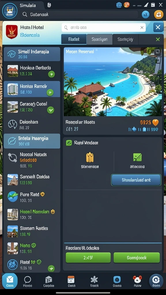 Screenshot menunjukkan menu utama yang menarik.