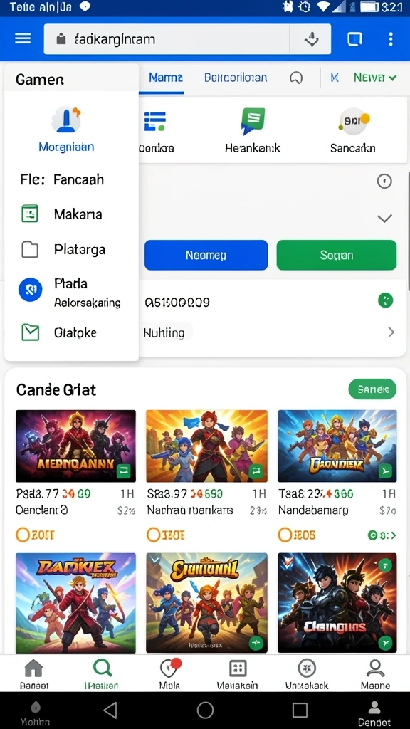 Fitur sosial memungkinkan interaksi antar pemain.